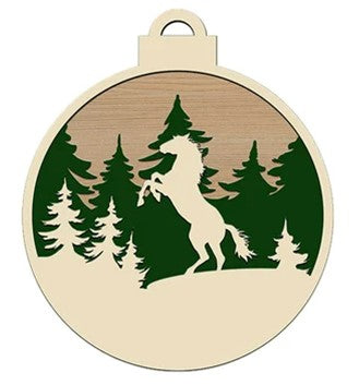 Ornament - Round 43 - Horse - 4 Piece