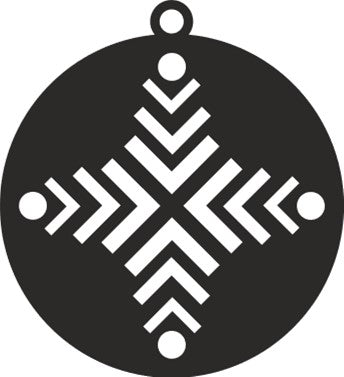 Ornament - Round 14 - Design 1 - 4"