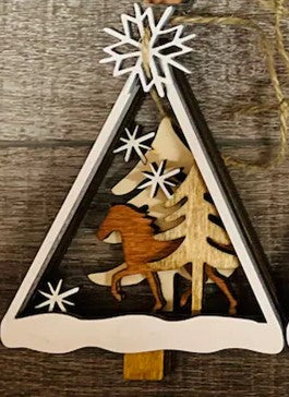 Ornament - Tree & Horse - 5 Layer