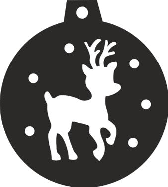 Ornament - Round 1 - Rain Deer - 4"