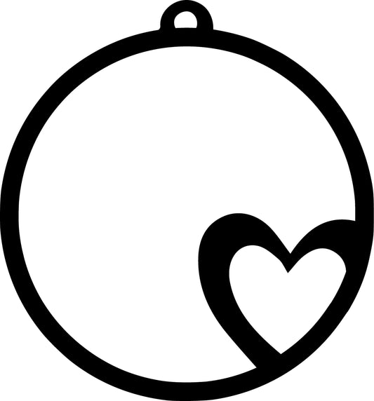 Ornament - Round 33 - Heart  - 4"