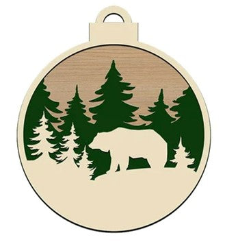Ornament - Round 41 - Bear - 4 Piece