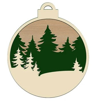 Ornament - Round 45 - Tree - 4 Piece