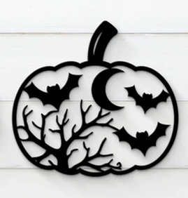 Halloween Wall Art - Pumpkin and Bats