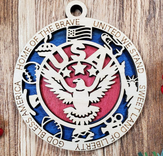 United States Ornament - 2 Layers